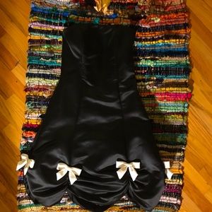 Jessica McClintock Strapless Black Cocktail Dress